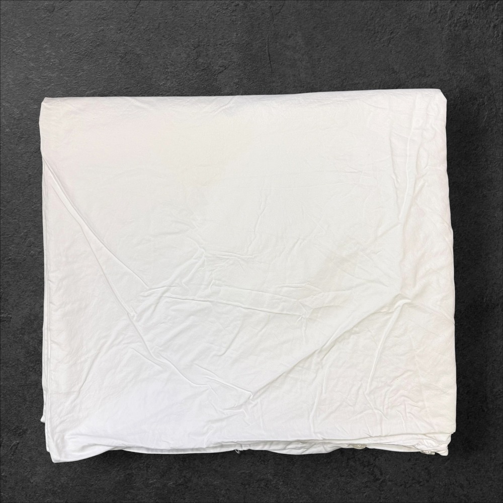 Brooklinen White 100% Cotton Duvet Cover King Cali King Button Closure